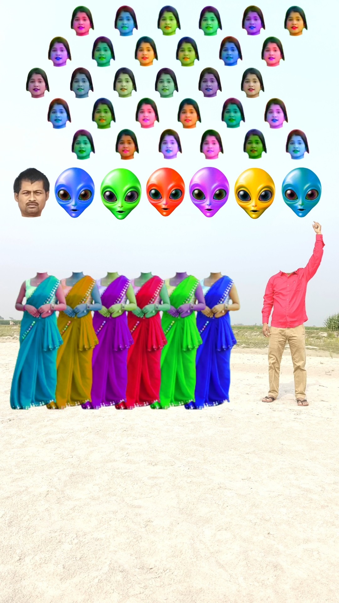 Cute different colour bhabi correct head matching with tu radha meri main shyam tera songs ??#shorts